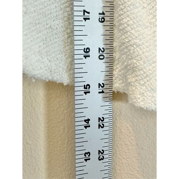 Dolan White Textured Cotton Crewneck Balloon Sleeve Women's Sweater Top XS - Picture 8 of 10